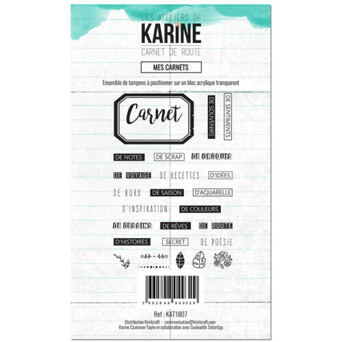 Tampons Clear - Carnet de Route - MES CARNETS  - Les Ateliers de Karine