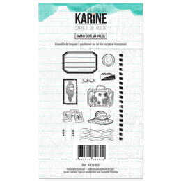 Tampons Clear - Carnet de Route - JAMAIS SANS MA VALISE  - Les Ateliers de Karine