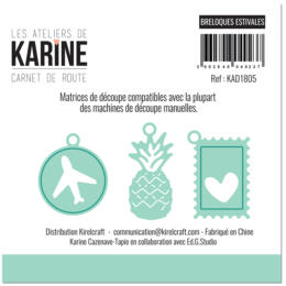 Dies Découpe Les Ateliers de Karine - Matrice de découpe BRELOQUES ESTIVALES - Carnet de Route