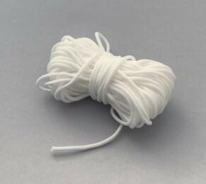 Elastique Rond 2mm Spécial Masque - BLANC 10 mètres