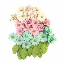 Prima Marketing  - DULCE COLLECTION - Mini Fleurs et Feuilles (x36)
