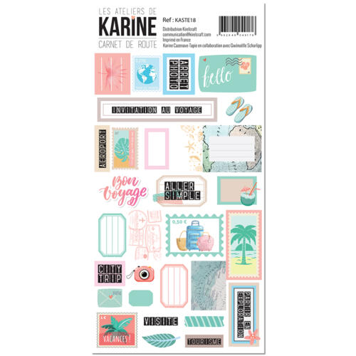 Les Ateliers de Karine - CARNET DE ROUTE Stickers Etiquettes