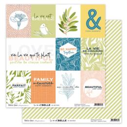 Béatrice Garni - LA VIE EST BELLE N°6 - Papier Scrap 30x30