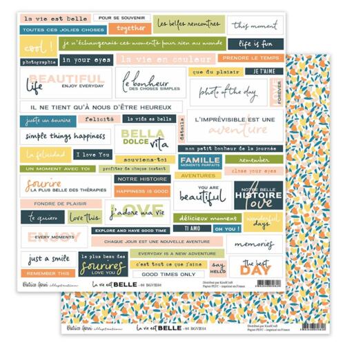 Béatrice Garni - LA VIE EST BELLE N°4 - Papier Scrap 30x30