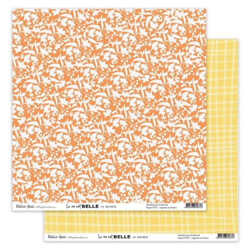 Béatrice Garni - LA VIE EST BELLE N°3 - Papier Scrap 30x30