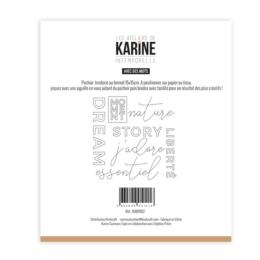 Pochoir Broderie - INTEMPORELLE - AVEC DES MOTS - Les Ateliers de Karine