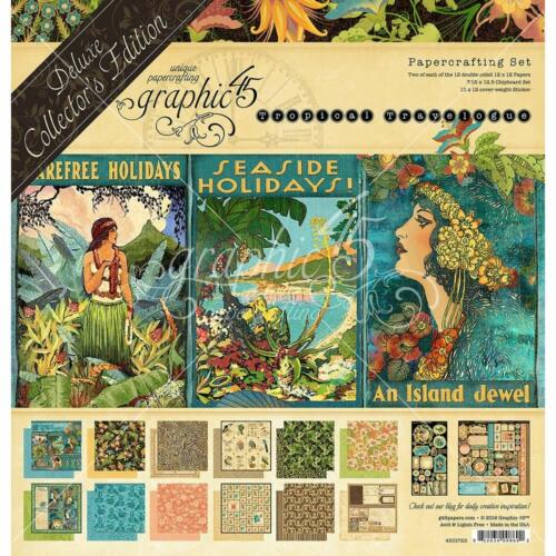 Graphic 45 - Pack Deluxe Collector 's - TROPICAL TRAVELOGUE