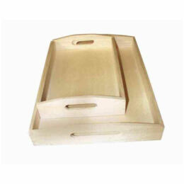 Support Bois - PLATEAUX RECTANGLE en bois (x2)