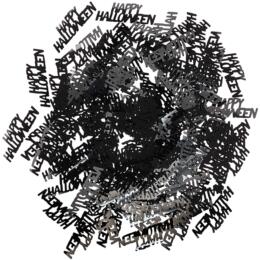Confetti HALLOWEEN - Paillettes Noir Happy Halloween 