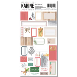 Les Ateliers de Karine - JARDIN D'HIVER - Stickers Etiquettes 9.5x17