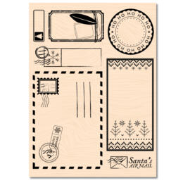 Tampon Bois - JARDIN D'HIVER - SANTA'S AIR MAIL - les Ateliers de Karine