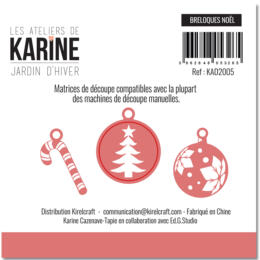 Dies Découpe Les Ateliers de Karine - Matrice de découpe BRELOQUES NOEL - Jardin d'Hiver