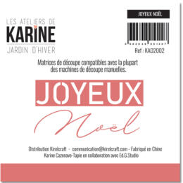 Dies Découpe Les Ateliers de Karine - Matrice de découpe JOYEUX NOEL - Jardin d'Hiver