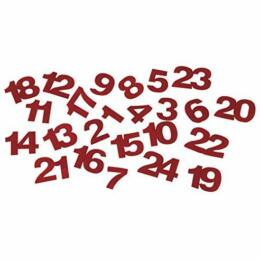 Calendrier de l'Avent - Set de Mini Chiffres Calendrier Avent Feutrine Rouge ou Blanche au choix (15mm)