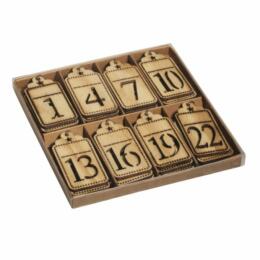 Calendrier de l'Avent - TAG BOIS NATUREL Numéro Calendrier de l'Avent 