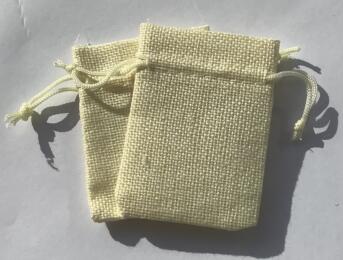 Calendrier Avent -  Mini Sachets TOILE DE JUTE CREME (6.5x9cm) (24u)