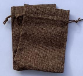 Calendrier Avent -  Sachets TOILE DE JUTE BRUN (9.5x13.5cm) (12u)