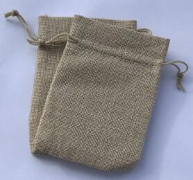 Calendrier Avent -  Sachets TOILE DE JUTE NATUREL (9.5x13.5cm) (12u)