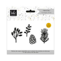 Dies Découpe Sokai - Matrice de découpe FEUILLAGES D'HIVER - Moments d'Hiver