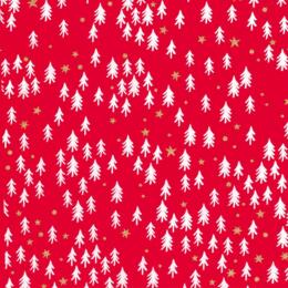 Papier Fantaisie Cartonnage 100% Coton - NOEL ROUGE