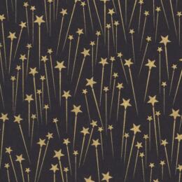 Papier Fantaisie Cartonnage 100% Coton - SUPERNOVA NOIR/OR