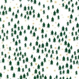 Papier Fantaisie Cartonnage 100% Coton - NOEL VERT
