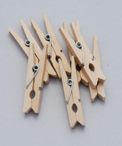 Pinces à Linge en bois 4.5cm - NATURELLE (x12)
