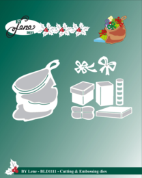 Dies Découpe Nellies Choice - Matrice de découpe NOEL - SAC A CADEAUX 