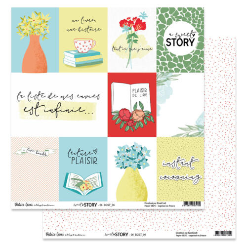 Béatrice Garni - SWEET STORY N°6 - Papier Scrap 30x30
