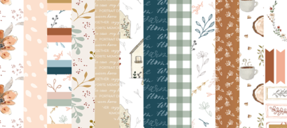 Paper Nova - WARM HOME - Kit 6 Papiers de la Collection