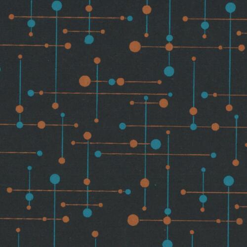 Papier Fantaisie 100% Coton - STRATEGY Indigo/Bleu Roux