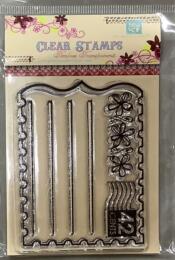 Tampon Clear - Cadre TIMBRE FLEURS - Prima Marketing