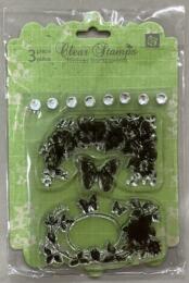 Tampon Clear - Cadre SHABBY FLEURS - Prima Marketing
