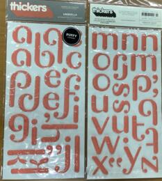 DESTOCKAGE - STICKERS Alphabet - Thickers UMBRELLA ORANGE