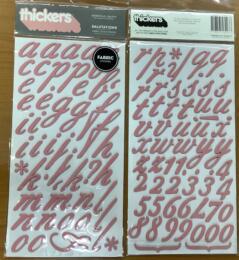 STICKERS Alphabet - Thickers SALUTATIONS ROSE BEBE