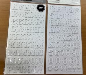 STICKERS Alphabet - Thickers BY THE YARD BLANC