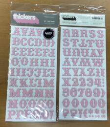 DESTOCKAGE - STICKERS Alphabet - Thickers BY THE YARD ROSE