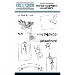 Tampon Clear - Mon Petit Mot - MERCI - Chou & Flower