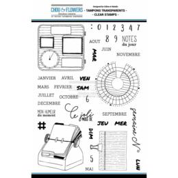 Tampon Clear - Signature "To Do List" - SEMAINE N° - Chou & Flower