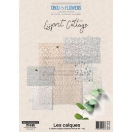 Chou Flowers - CALQUE ESPRIT COTTAGE - Calque A4