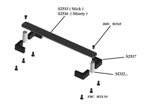 S2515 - Barre Maintien Accu STICK - SIDE CAR 1/8ème