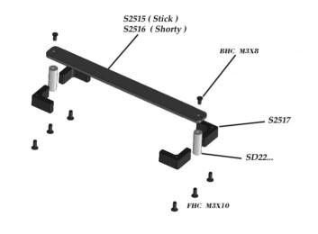 S2515 - Barre Maintien Accu STICK - SIDE CAR 1/8ème