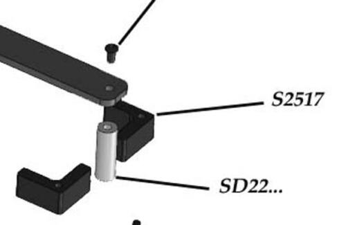 S2517 - Equerre Maintien Accu (4 pièces) - SIDE CAR 1/8ème