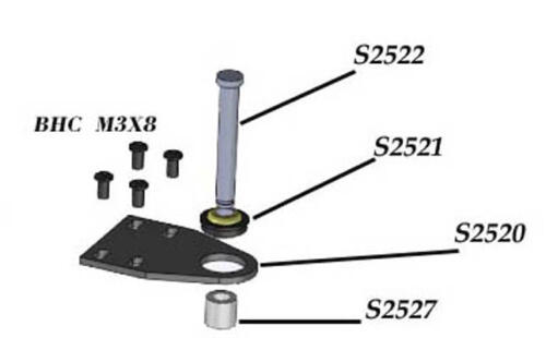 S2522 - Axe Fusée ( 2 pièces ) - SIDE CAR 1/8ème