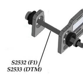 S2532 - Axe Transmission F1 - SIDE CAR 1/8ème