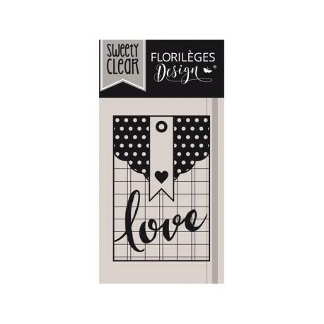 Tampon Clear Florilèges Design - POCHETTE LOVE