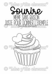 Tampon Clear - FRENCH KISS Adorable Cupcake - Mes P'tits Ciseaux