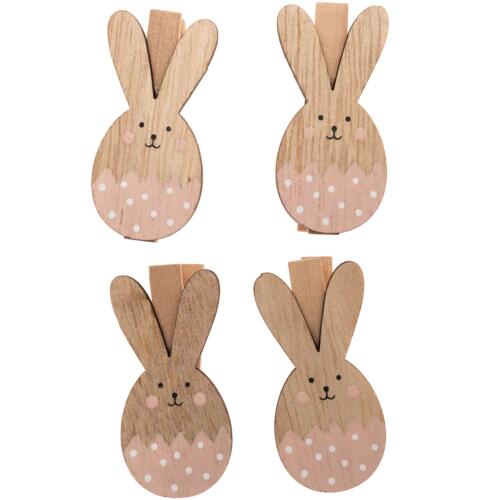 Déco de Pâques: PINCE A LINGE DECO LAPIN de PAQUES ROSE