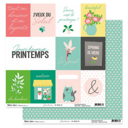 Béatrice Garni - JOURS HEUREUX N°6 - Papier Scrap 30x30