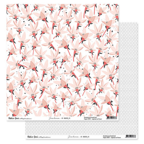 Béatrice Garni - JOURS HEUREUX N°1 - Papier Scrap 30x30